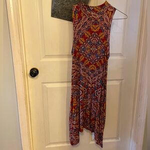 Multicolor Sleeveless Maxi Dress